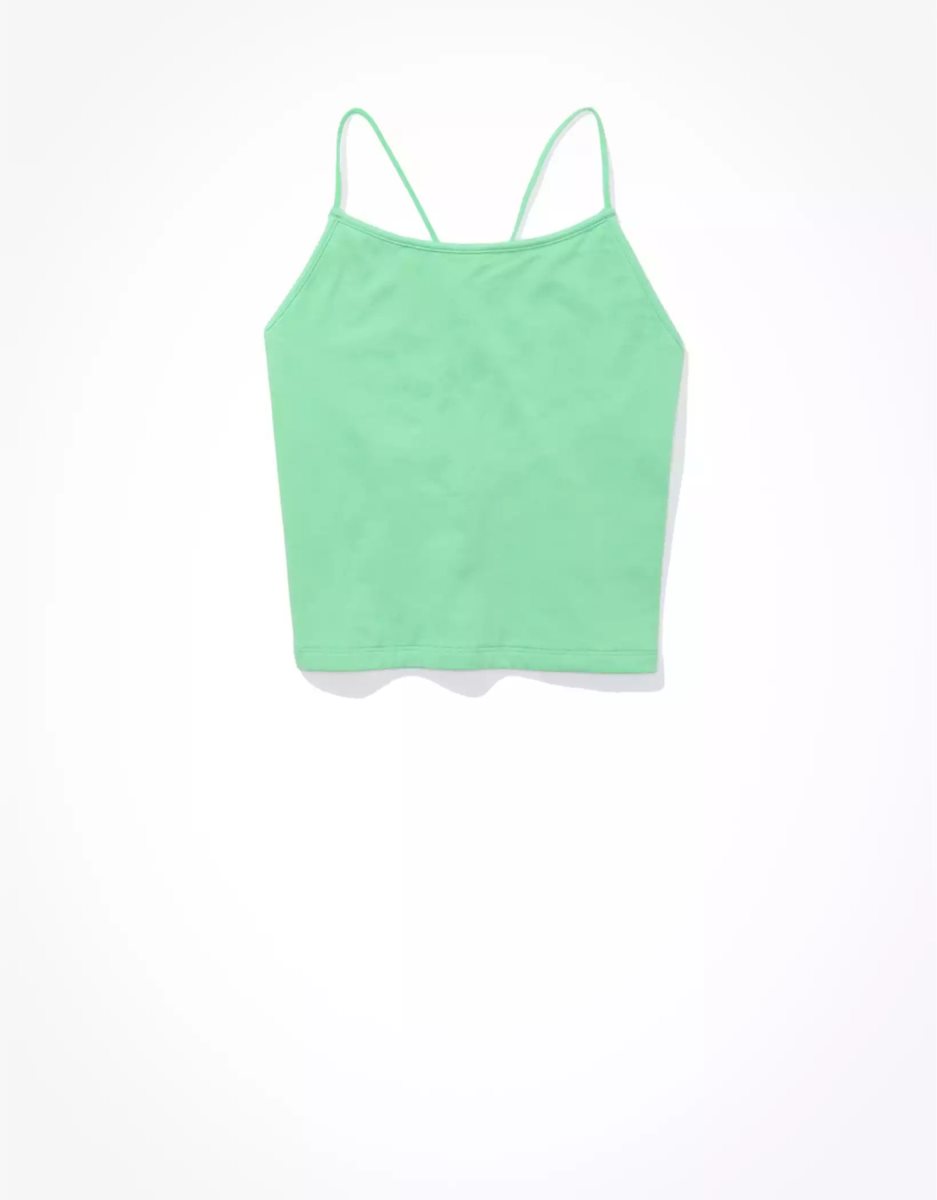 Debardeur American Eagle AE Lanières-Go-Lucky Cami Vert Femme | QYN-67883280